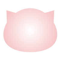 ねこシルエットのイラスト ピンク グラデーション マーク 動物マークのイラスト 無料イラスト素材 無料イラスト素材 イラストほし