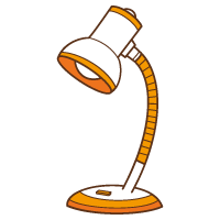 電気スタンドのイラスト オレンジ 家電製品 照明器具のイラスト 無料イラスト素材 無料イラスト素材 イラストほし