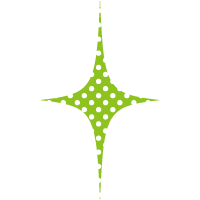 キラキラのイラスト グリーン ドット柄 マーク 飾りマークのイラスト 無料イラスト素材 無料イラスト素材 イラストほし
