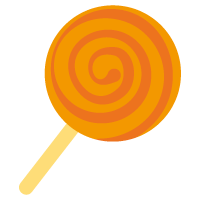 ペロペロキャンディのイラスト オレンジ 食べ物 お菓子 飴のイラスト 無料イラスト素材 イラストほし