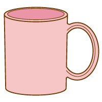 無地マグカップのイラスト ピンク 無料イラスト素材 イラストほし