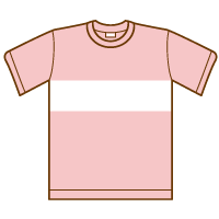 半袖2色tシャツのイラスト ピンク ホワイト 日用品 ファッションのイラスト 無料イラスト素材 無料イラスト素材 イラストほし