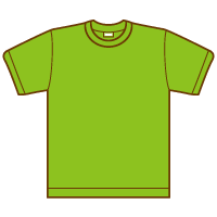 無地tシャツのイラスト グリーン 日用品 衣料品のイラスト
