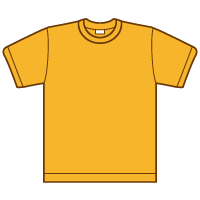 無地tシャツのイラスト オレンジ 無料イラスト素材 イラストほし