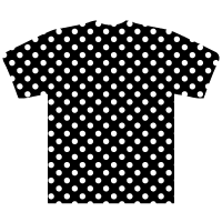 半袖tシャツシルエットのイラスト ブラック ドット柄 シルエットのイラスト 無料イラスト素材 無料イラスト素材 イラストほし